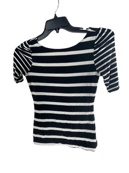 White House Black Market Tops - WHBM White House Black Market Striped Short Sleeve Blouse Women's Size XXS
